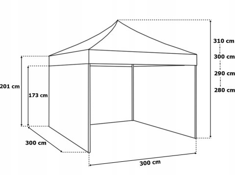 Pawilon handlowy ekspresowy 3x3 m zielony Pawilon handlowy ekspresowy 3x3 m zielony