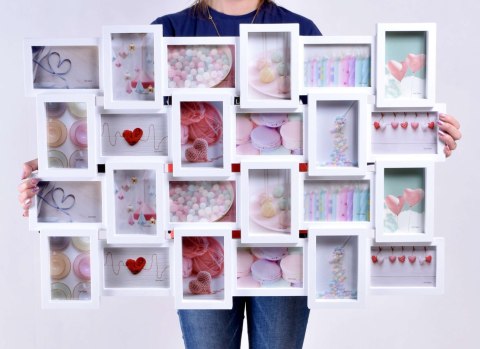 Fotoramka na 24 zdjęcia Solano biała Fotoramka na 24 zdjęcia Solano biała