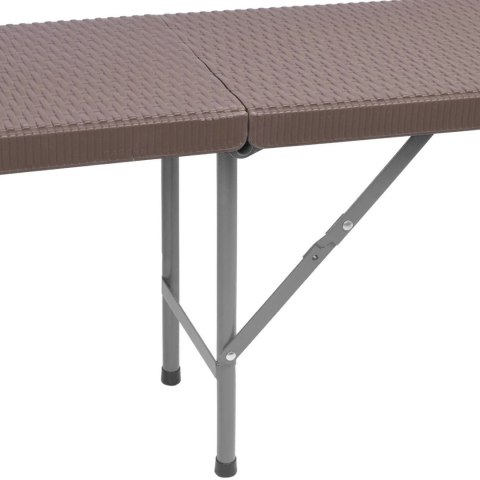 Ławka cateringowa składana RATTAN brązowa Ławka cateringowa składana RATTAN brązowa