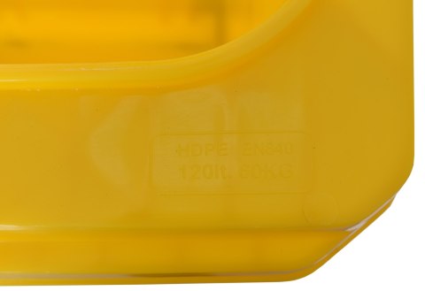 Pojemnik na odpady 120L kosz śmietnik żółty Pojemnik na odpady 120L kosz śmietnik żółty