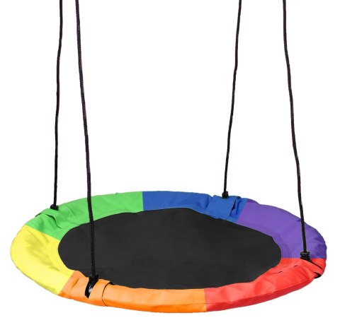 Huśtawka ogrodowa bocianie gniazdo ROMEK kolorowa 100 cm Huśtawka ogrodowa bocianie gniazdo ROMEK kolorowa 100 cm
