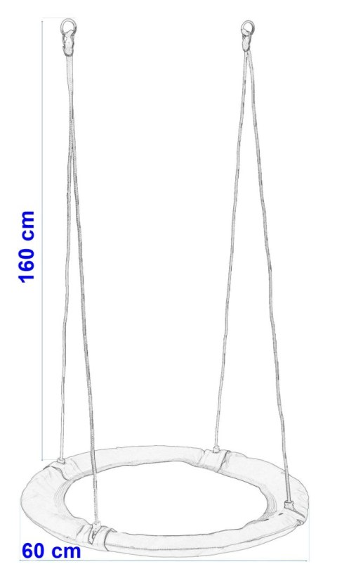 Huśtawka ogrodowa bocianie gniazdo Romek multikolor 60 cm Huśtawka ogrodowa bocianie gniazdo Romek multikolor 60 cm