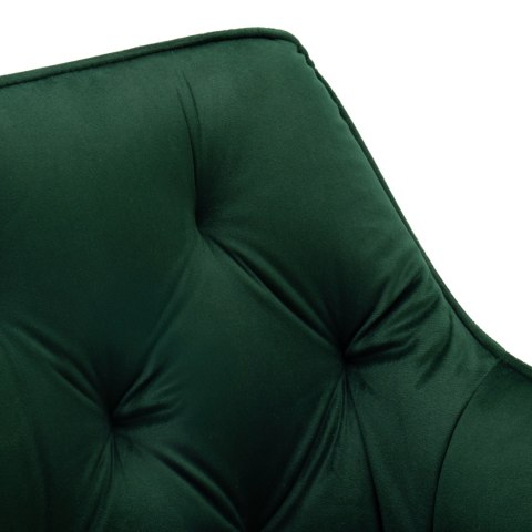 Krzesło welurowe NEVADA VELVET ciemnozielone