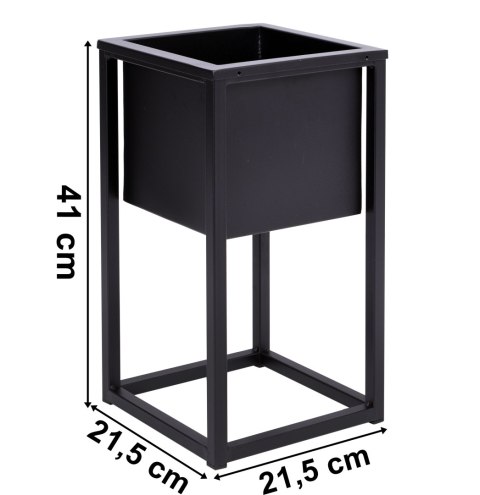 Kwietnik Concove loft 40 cm czarny Kwietnik Concove loft 40 cm czarny