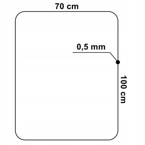 Mata ochronna pod fotel 100x70 cm 0,5 mm czarna Mata ochronna pod fotel 100x70 cm 0,5 mm czarna