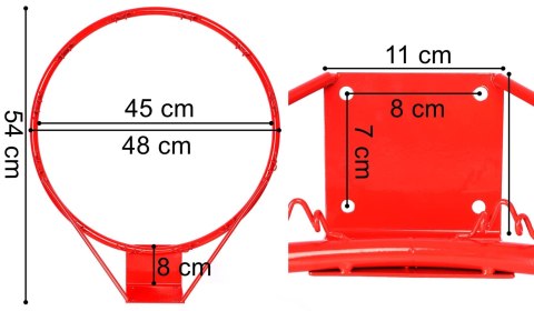 Obręcz do gry w koszykówkę z siatką TOSSER 45 cm Obręcz do gry w koszykówkę z siatką TOSSER 45 cm
