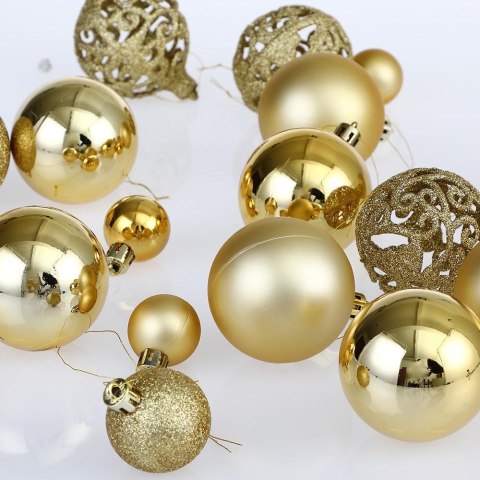 Zestaw bombek choinkowych REGALO ZŁOTY 100 sztuk Zestaw bombek choinkowych REGALO ZŁOTY 100 sztuk