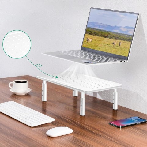 Podstawka pod monitor laptop MULING biała + szuflada Podstawka pod monitor laptop MULING biała + szuflada