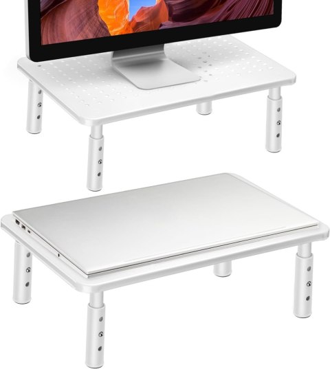Podstawka pod monitor laptop MULING biała + szuflada Podstawka pod monitor laptop MULING biała + szuflada