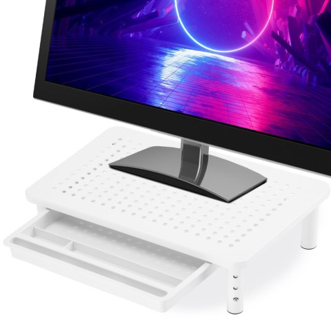 Podstawka pod monitor laptop NANKIN biała + szuflada Podstawka pod monitor laptop NANKIN biała + szuflada