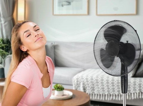 Wentylator podłogowy stojący KOUD czarny Wentylator podłogowy stojący KOUD czarny