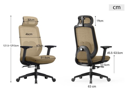 Fotel biurowy ergonomiczny Rosa czerwony ANGEL