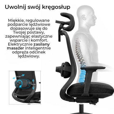 Fotel biurowy ergonomiczny Rosa czerwony ANGEL