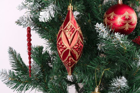 Zestaw bombek choinkowych MARIEN CZERWONO-ZŁOTY 70 sztuk