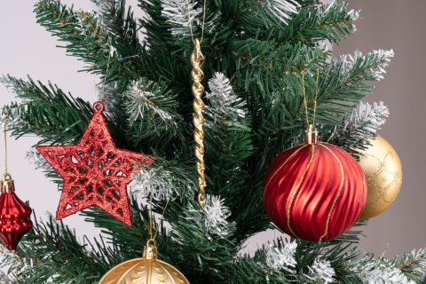 Zestaw bombek choinkowych MARIEN CZERWONO-ZŁOTY 70 sztuk