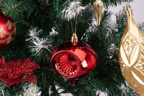 Zestaw bombek choinkowych MARIEN CZERWONO-ZŁOTY 70 sztuk